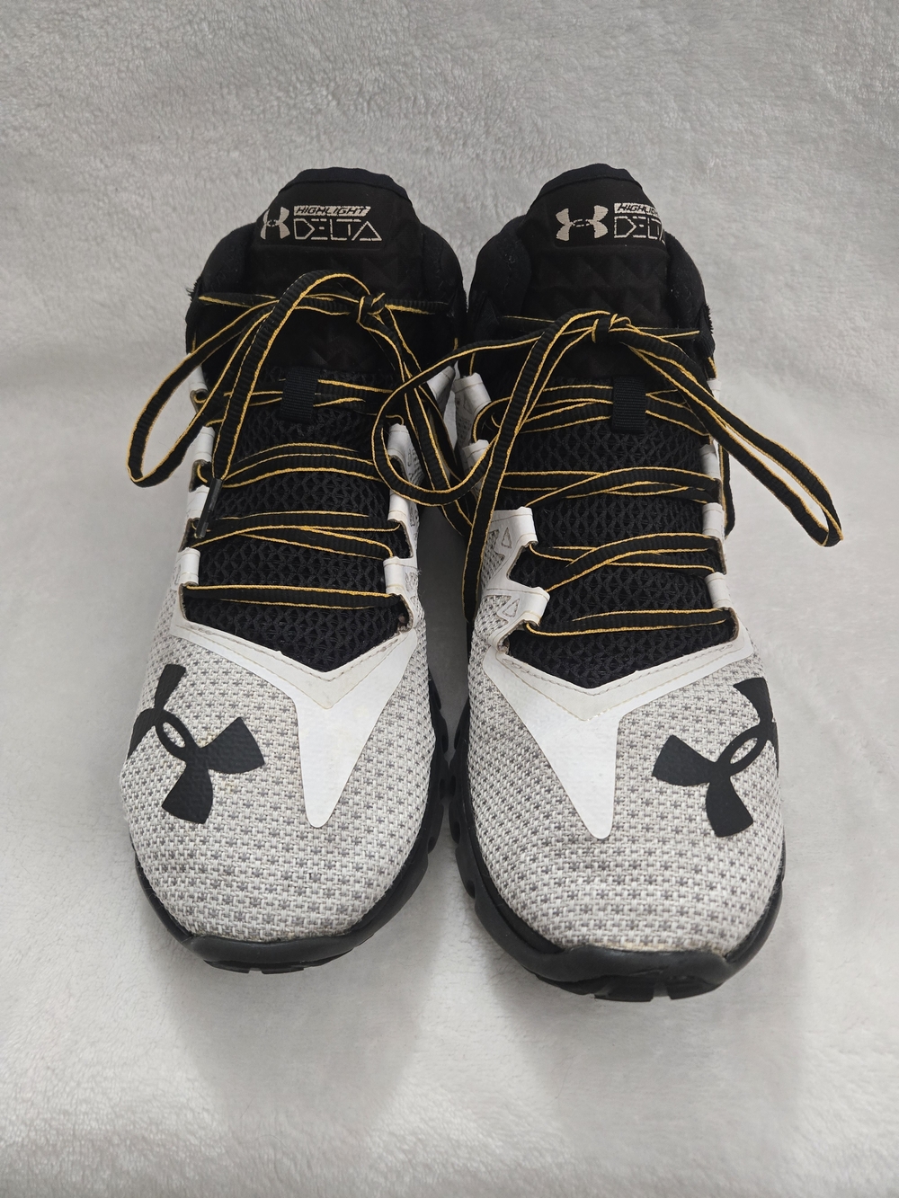 Under Armour Project Rock Delta training shoes in men’s size US 9.5 (EU 43).